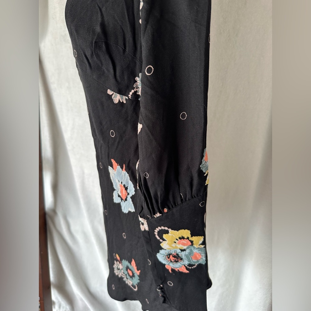 Free People Women's Date Night Mini, size 0, Flower & Black - Picture 3 of 4